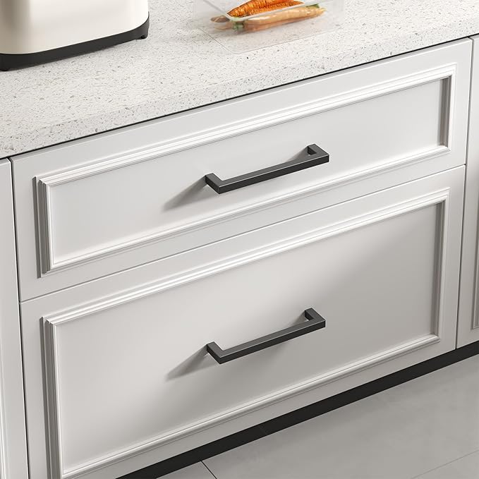 goldenwarm 30 Pack Black Drawer Pulls 3 3/4 Inch Kitchen Cabinet Handles