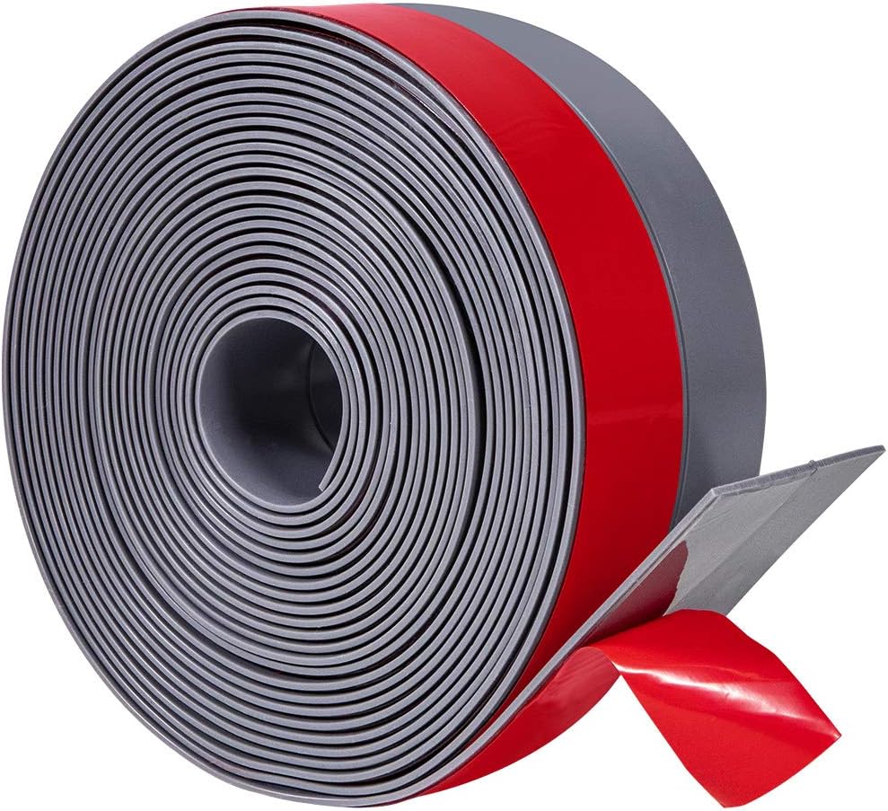 TORRAMI Silicone Weather Stripping, 3 in x 20 ft, Gray Door Seal
