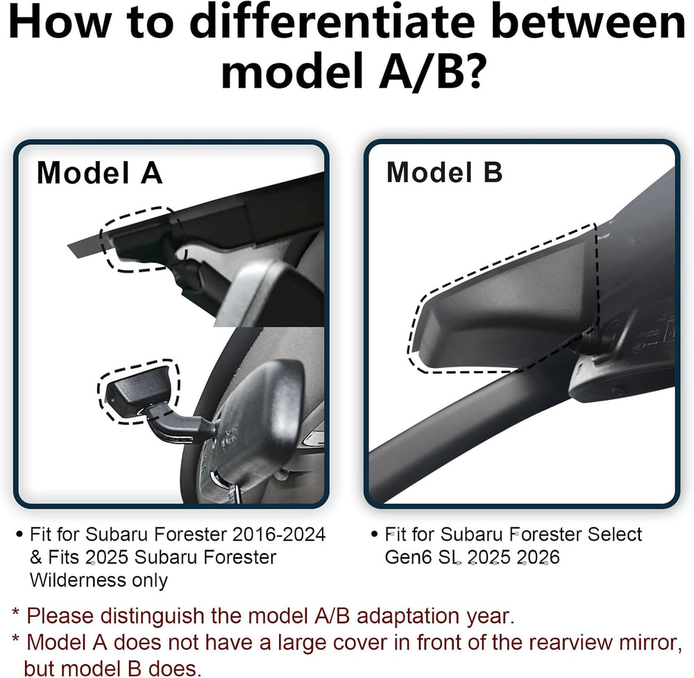 Front 4K & Rear 1080P Dash Cam for Subaru Forester 2016-2024 (Model A)