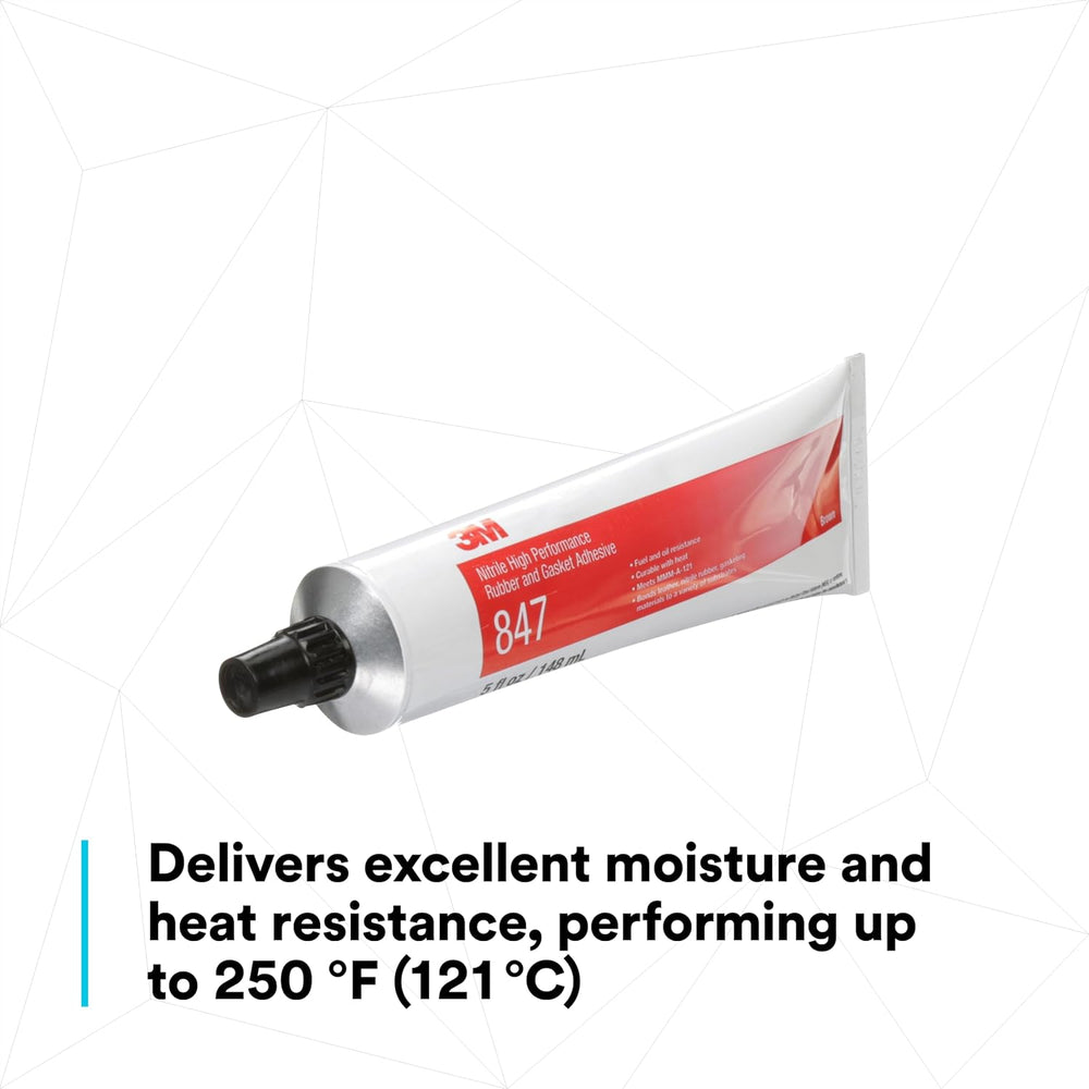 3M Nitrile High Performance Rubber and Gasket Adhesive 847, 5 Oz Tube