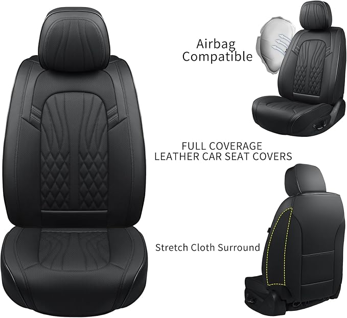 Leather Seat Covers, Car Seat Protector Waterproof, Seat Covers Full Set