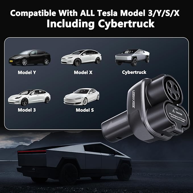 2025 Upgraded Cybertruck 2 in1 CCS & J1772 to Tesla Adapter, 250KW Fast C...
