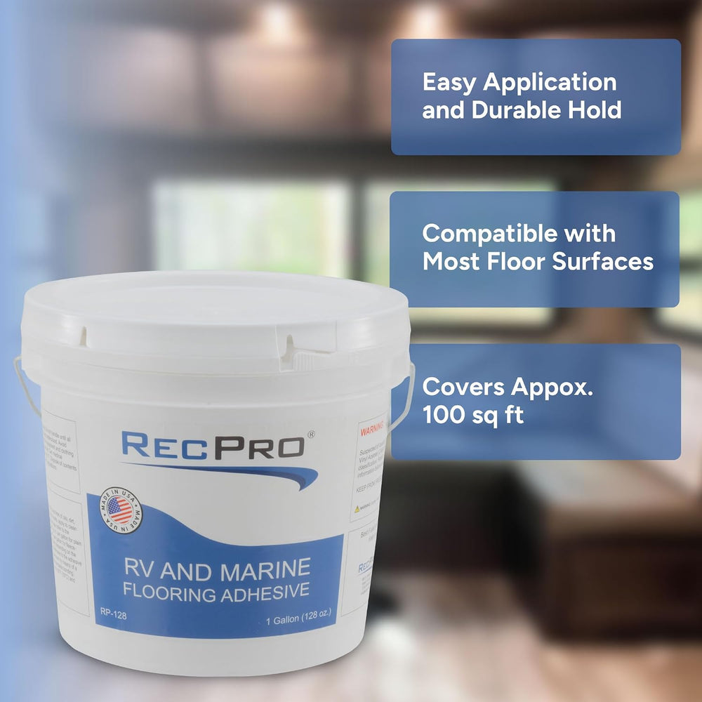 RecPro RV Roll On Floor Adhesive | Marine Grade | Water-Based | 1 Gallon