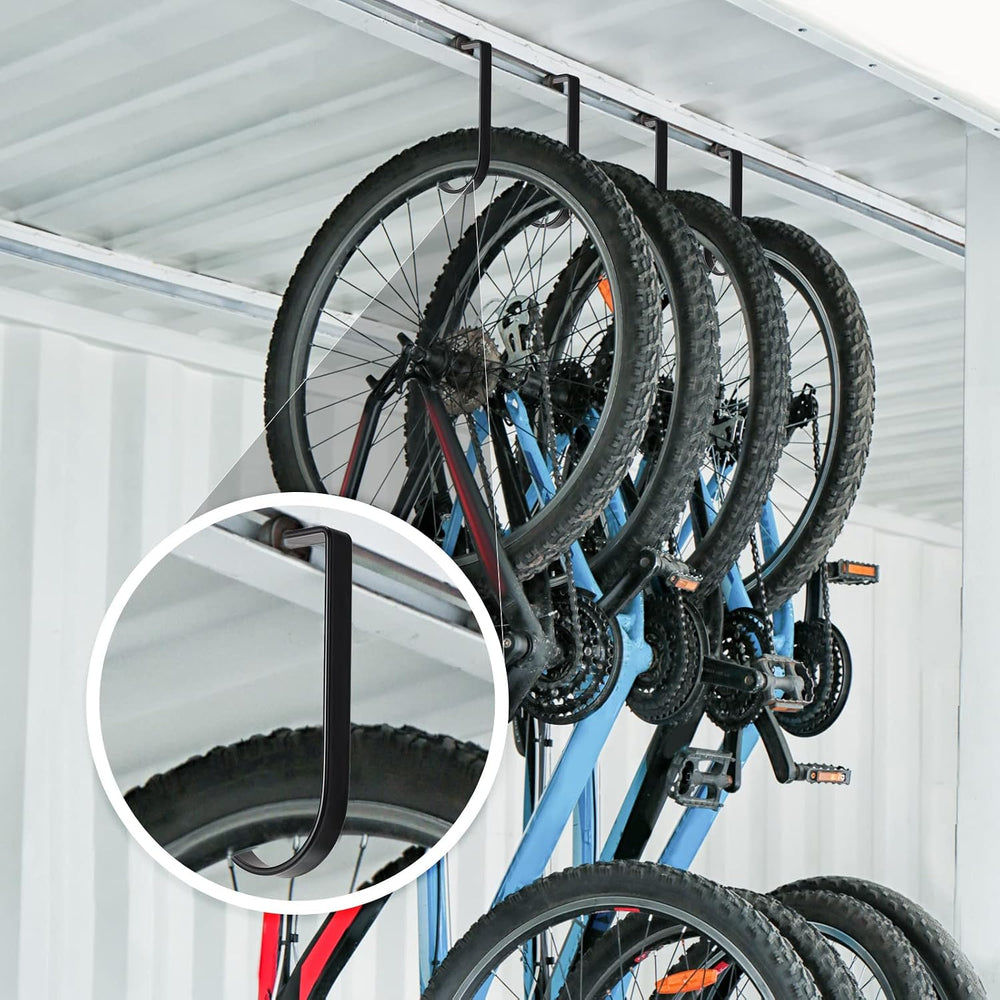 Ferraycle 12 Pcs Add on Storage Hooks Overhead Garage Rack, Black