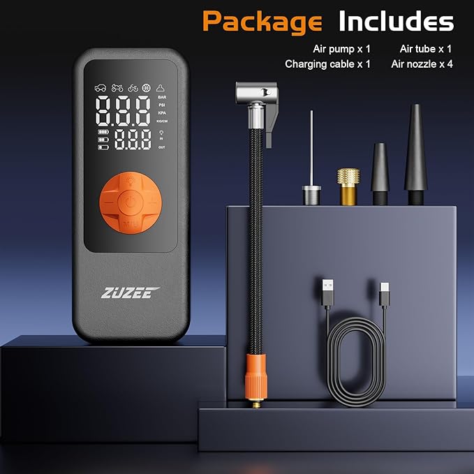 Tire Inflator Portable Air Compressor, 4X Faster Inflation & High-Capacity