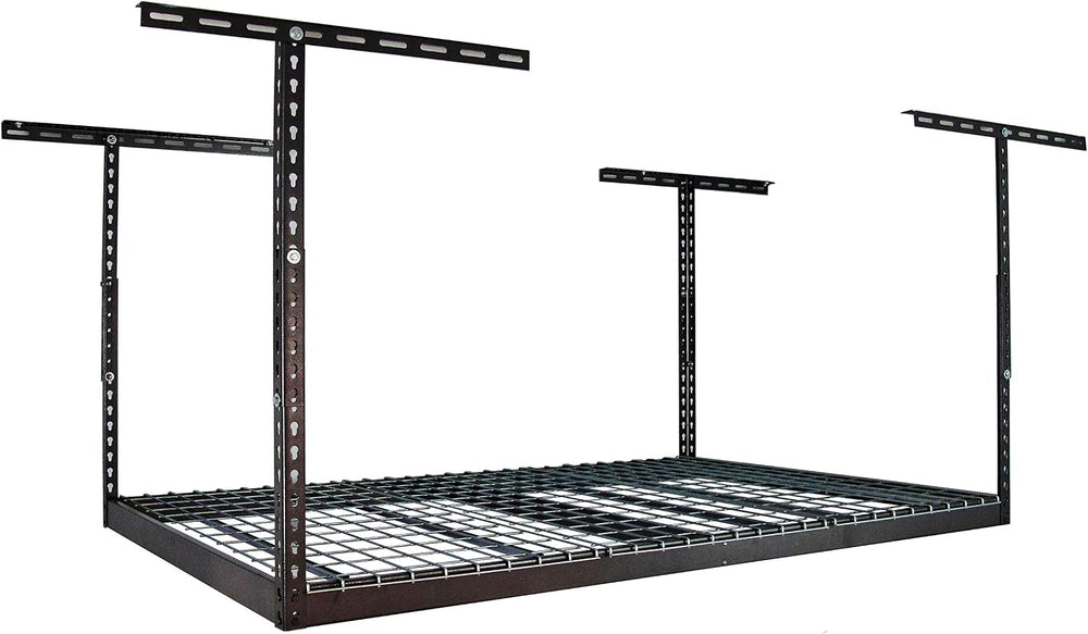 MonsterRax Overhead Garage Storage Racks 4x6, Ceiling Mounted Shelving