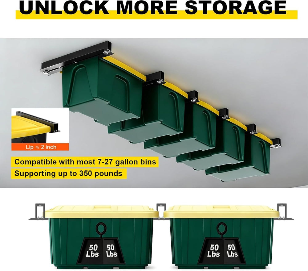 8 Pack Overhead Garage Storage Racks, Heavy Duty Ceiling Storage Rack