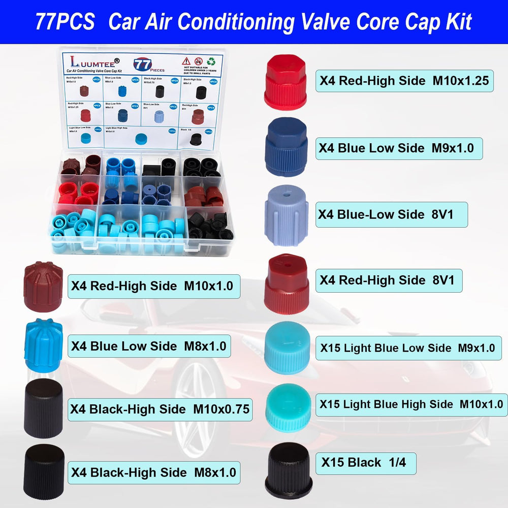 6 Sets Car A/C Repair Kits for R12 & R134a Systems (838PCS)