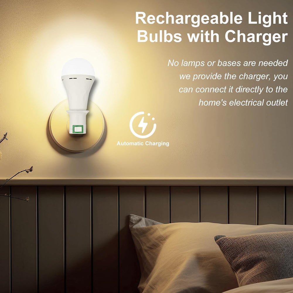 Ostwiki 10 Pack Rechargeable Emergency Light Bulbs for Power Outage