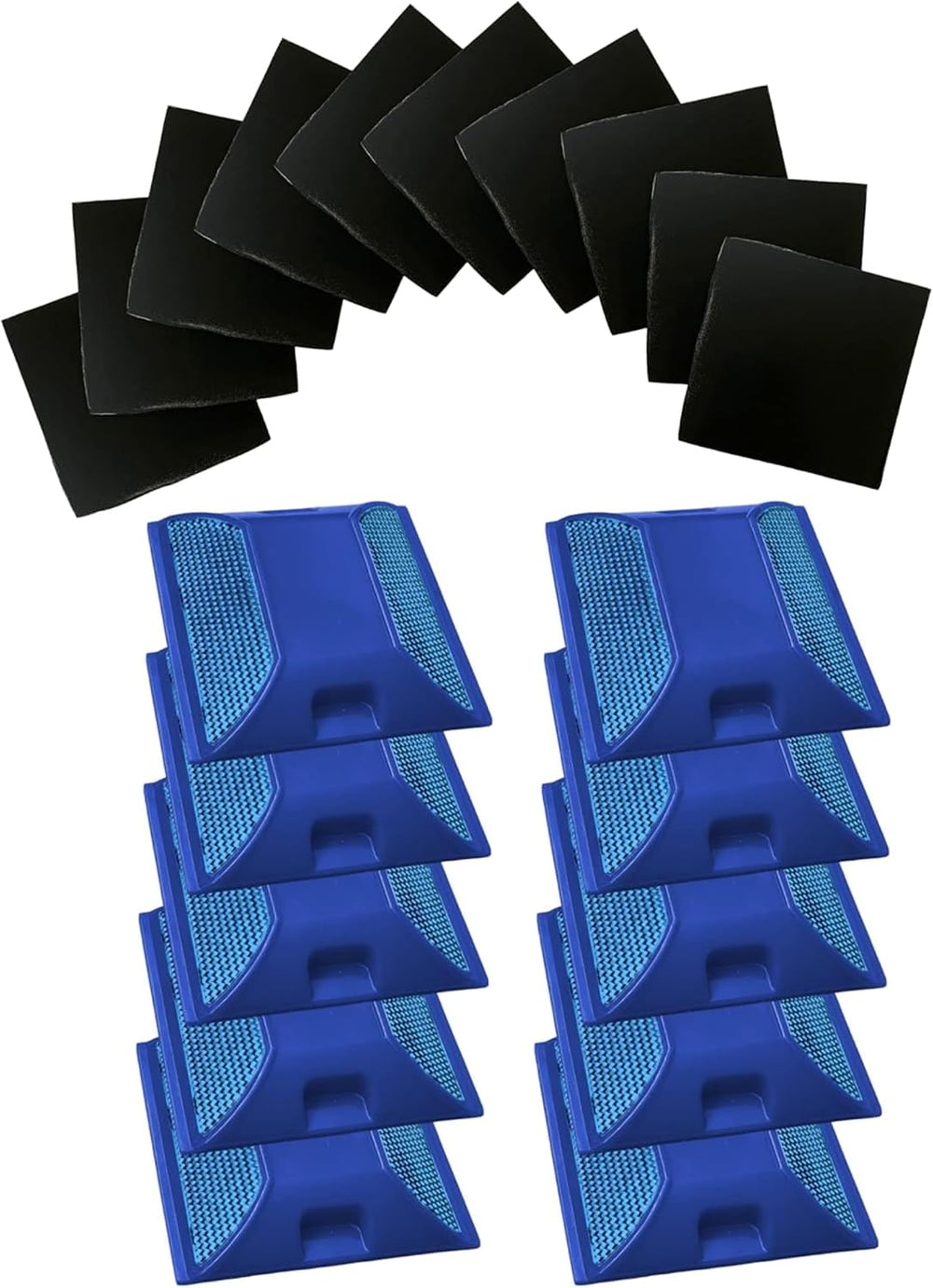 Merhoff & Larkin 10 Blue Road Reflectors +10 Adhesive Pads, Easy Install