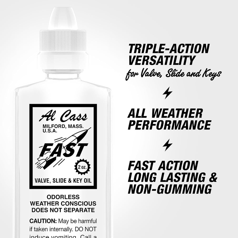 Official Al Cass Fast Valve, Slide & Key Oil | 2 oz Bottle | Odorless, No...