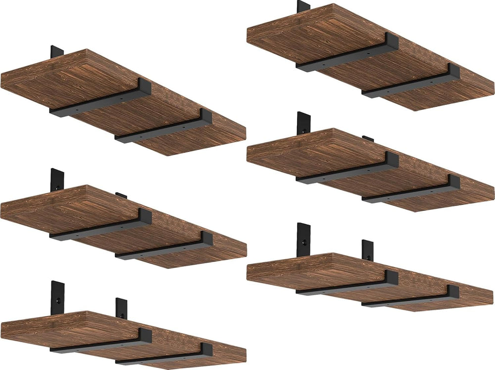 WEKIS Shelf Brackets 12 Inch, Strong Heavy Duty Floating Shelf Brackets Pack ...