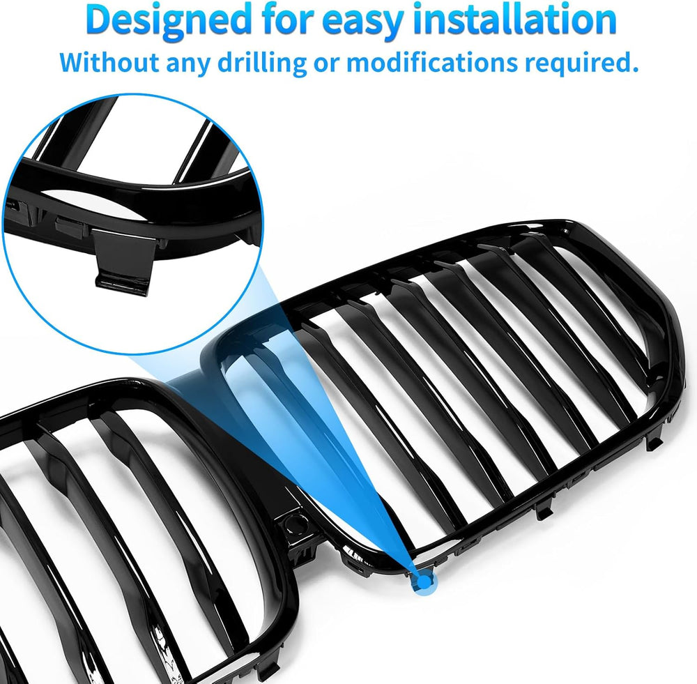 X5 G05 Gloss Black Kidney Grill Grille Fit for 2019 2020 2021 2022 2023 BMW X...