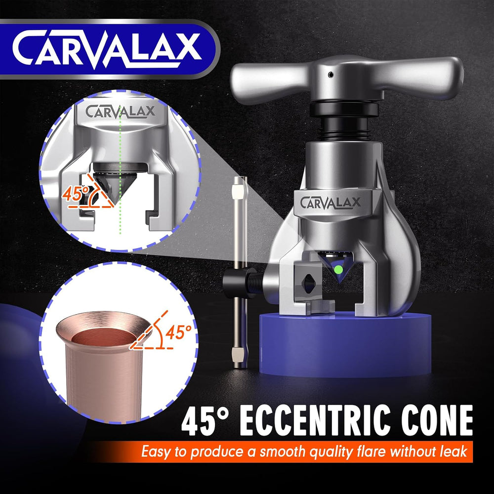 CARVALAX Flaring Tool Kit, Imperial Clamp for 3/16"-3/4"