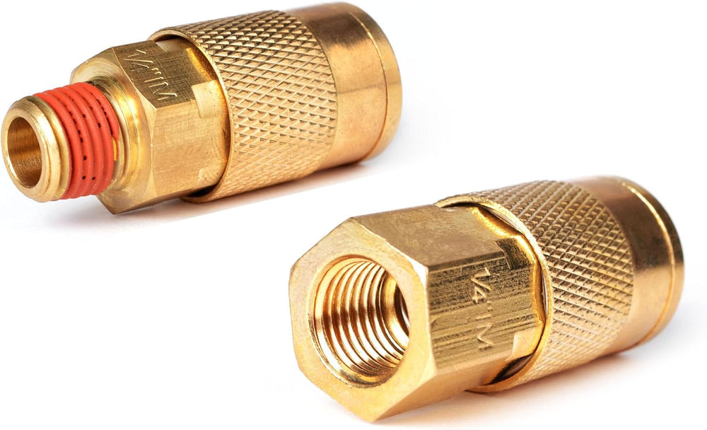 30 Pieces Solid Brass Air Fittings, Industrial Coupler and Plug