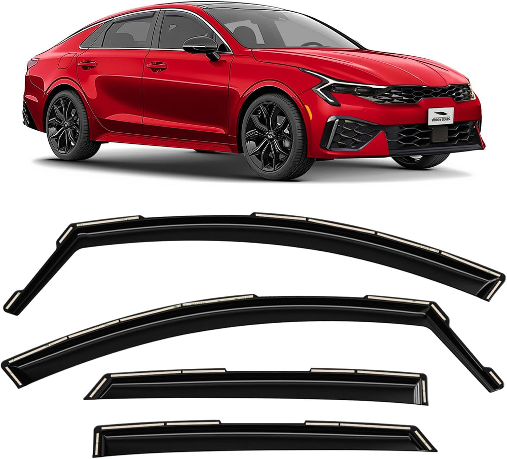 Voron Glass in-Channel Extra Durable Rain Guards for Kia K-5/K5 2021-2026, Wi...