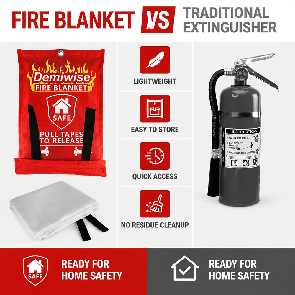 Emergency Fire Blankets for Home and Kitchen,8-Pack 40"x40"