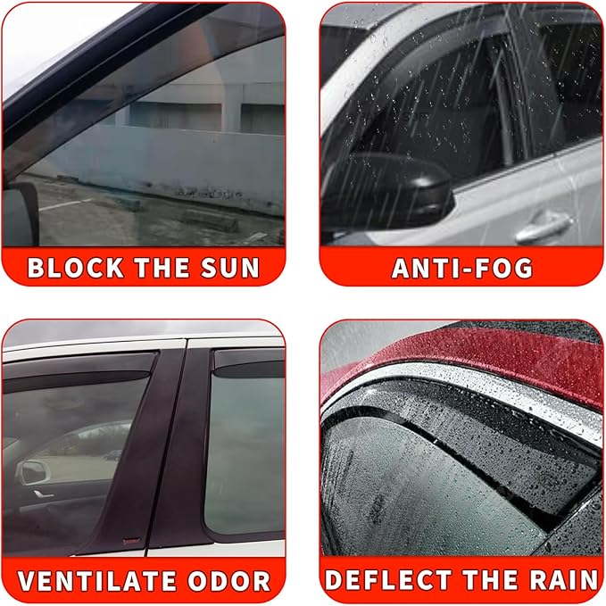 in Channel Rain Guards Fit for Chevrolet Chevy Blazer 2019 2020 2021 2022 202...
