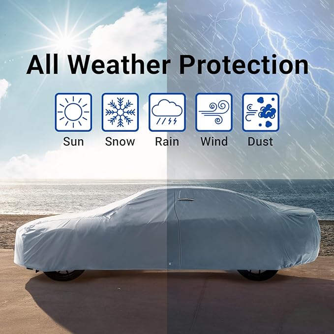 iCarCover Premium Car Cover for 1971-1975 Chevy Bel Air Wagon Heavy Duty