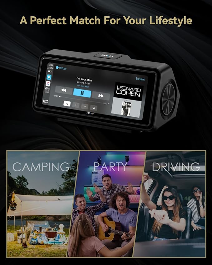 Portable Apple Carplay Screen for Car, Touch Screen