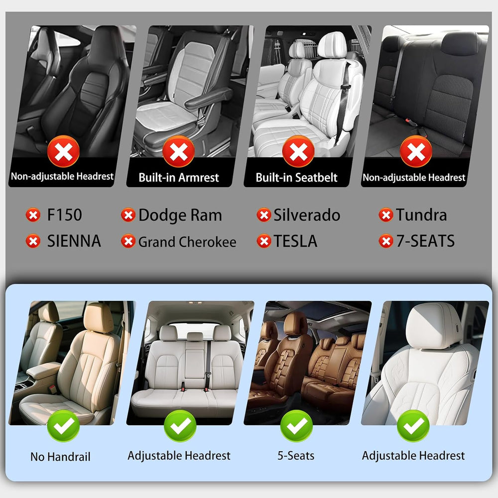 Wine Red Faux Leather 5-Seat Car Seat Covers Full Set