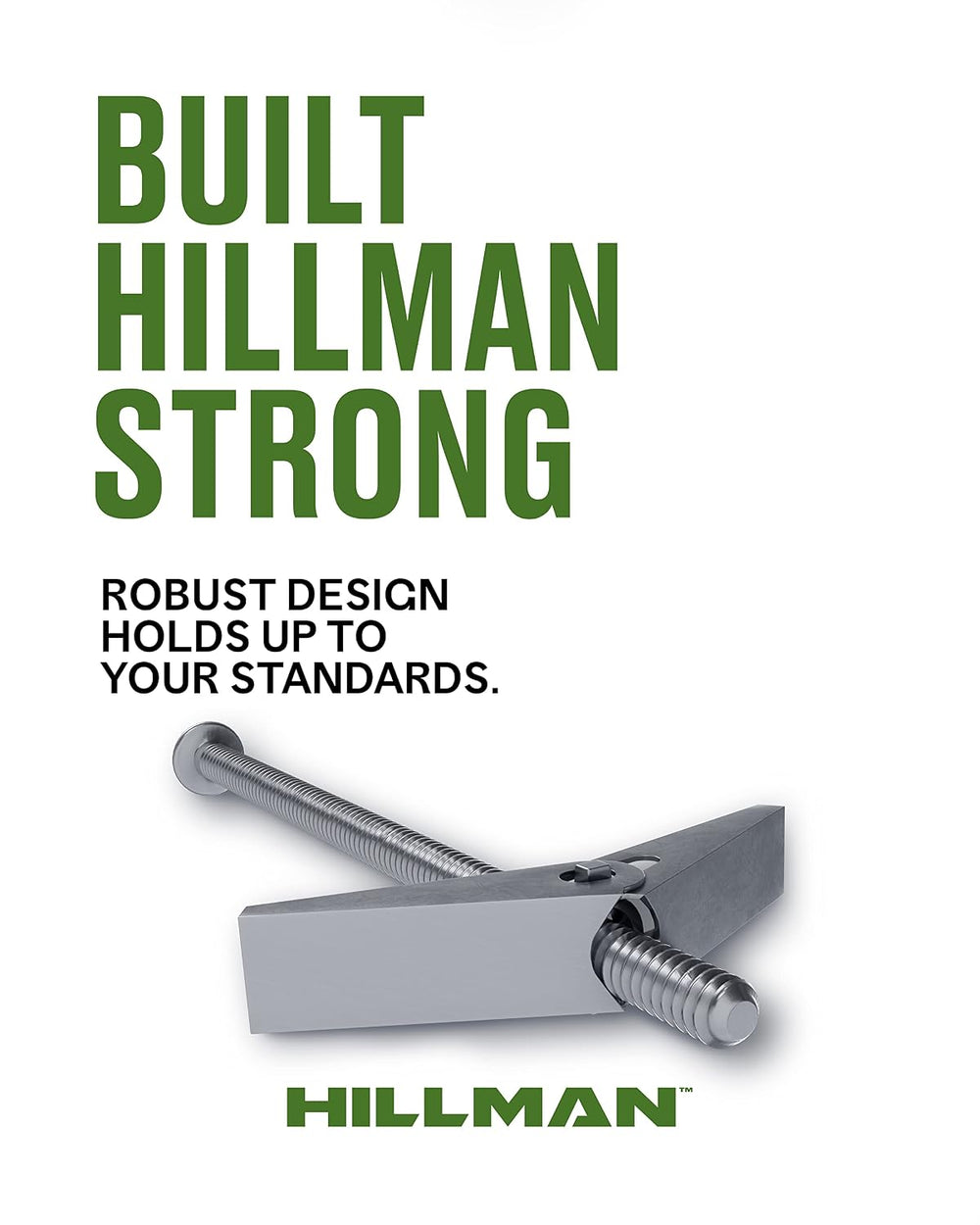 Hillman Toggle Bolts/Machine Screw Anchors, 3/8in x 4in, 25 Pack, Zinc