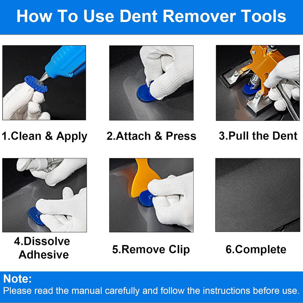59PCS Dent Puller Kit, Paintless Dent Repair Kit with Bridge Puller