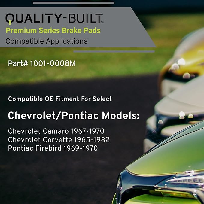 Premium Semi-Metallic Front Brake Pads Compatible