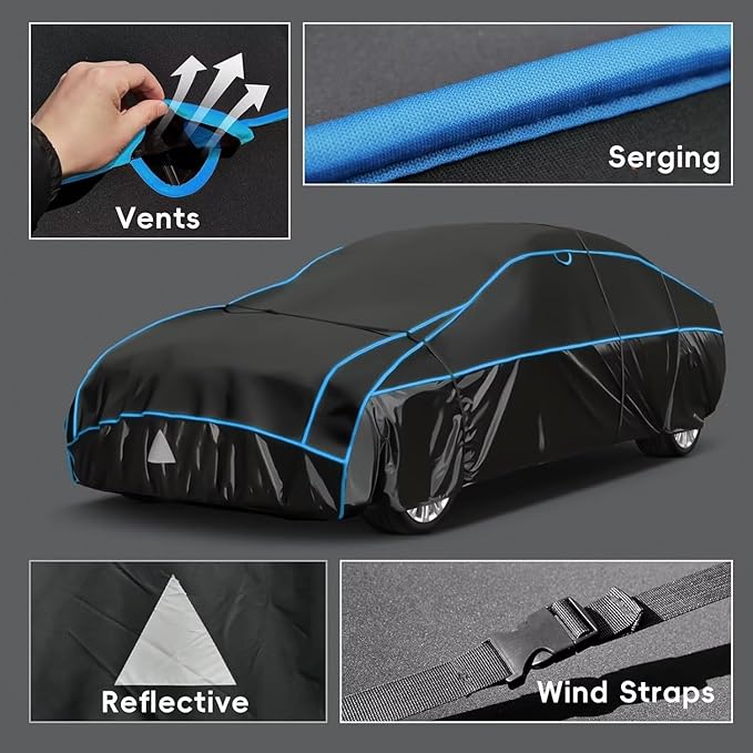 Hail Protector Car Cover, Outdoor Anti Hail Car Covers Thick Multi-Layered EVA