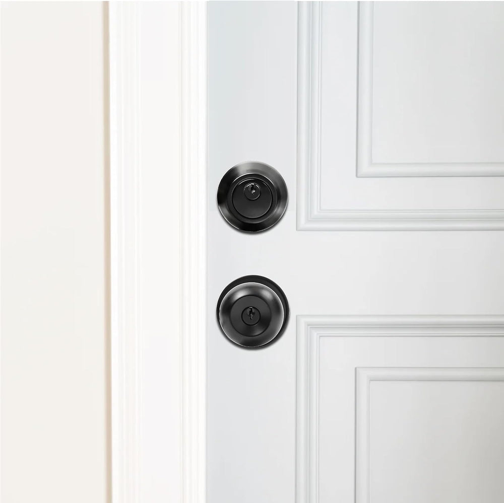 Exterior Door Lock Set with Deadbolt, Keyed Alike Door Lock with Key for Fron...