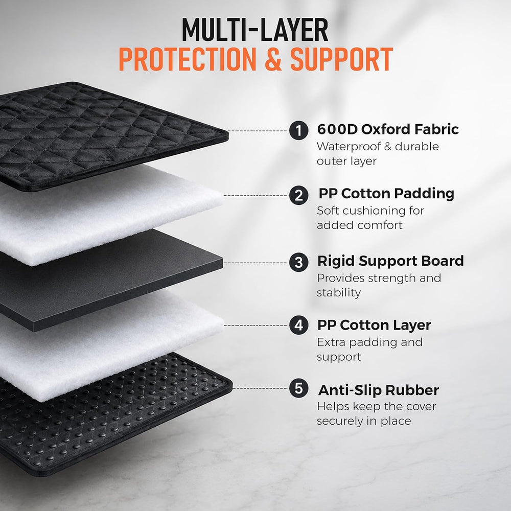 Dog Car Seat Cover, Hard Bottom Extender, Waterproof, Large