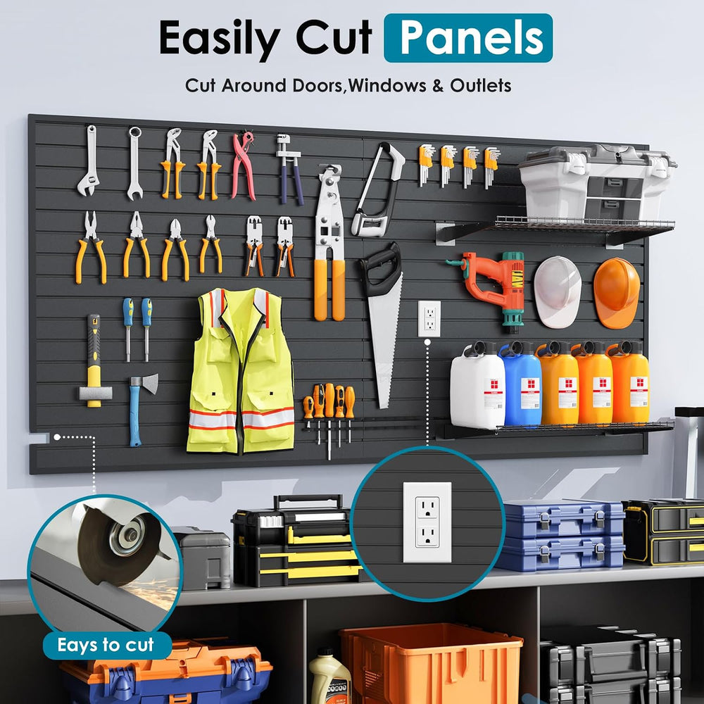 Slat Wall Paneling 4x8 Ft, Slatwall Garage Organizer Storage System
