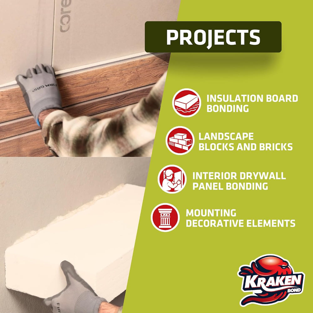 Kraken Bond Fastbond Spray Foam Adhesive (2x24oz.) - Heavy Duty Construction ...