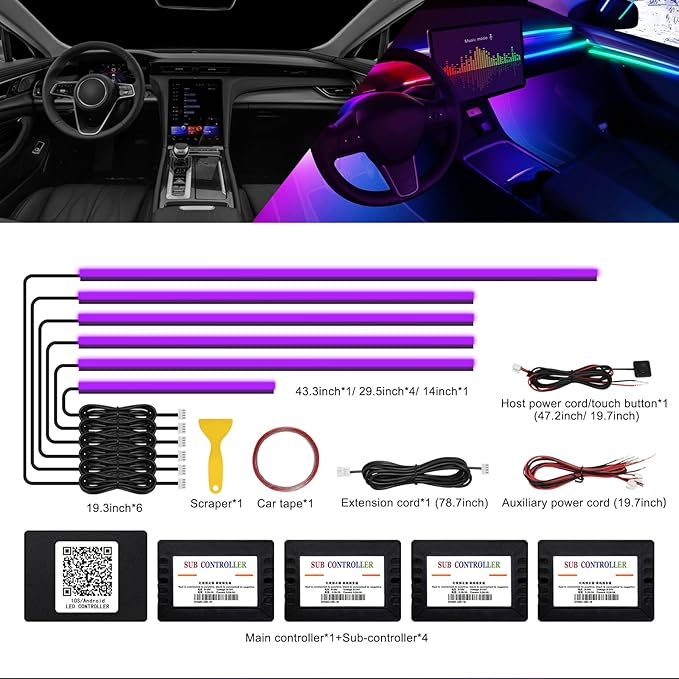 Acrylic Interior Car LED Strip Light