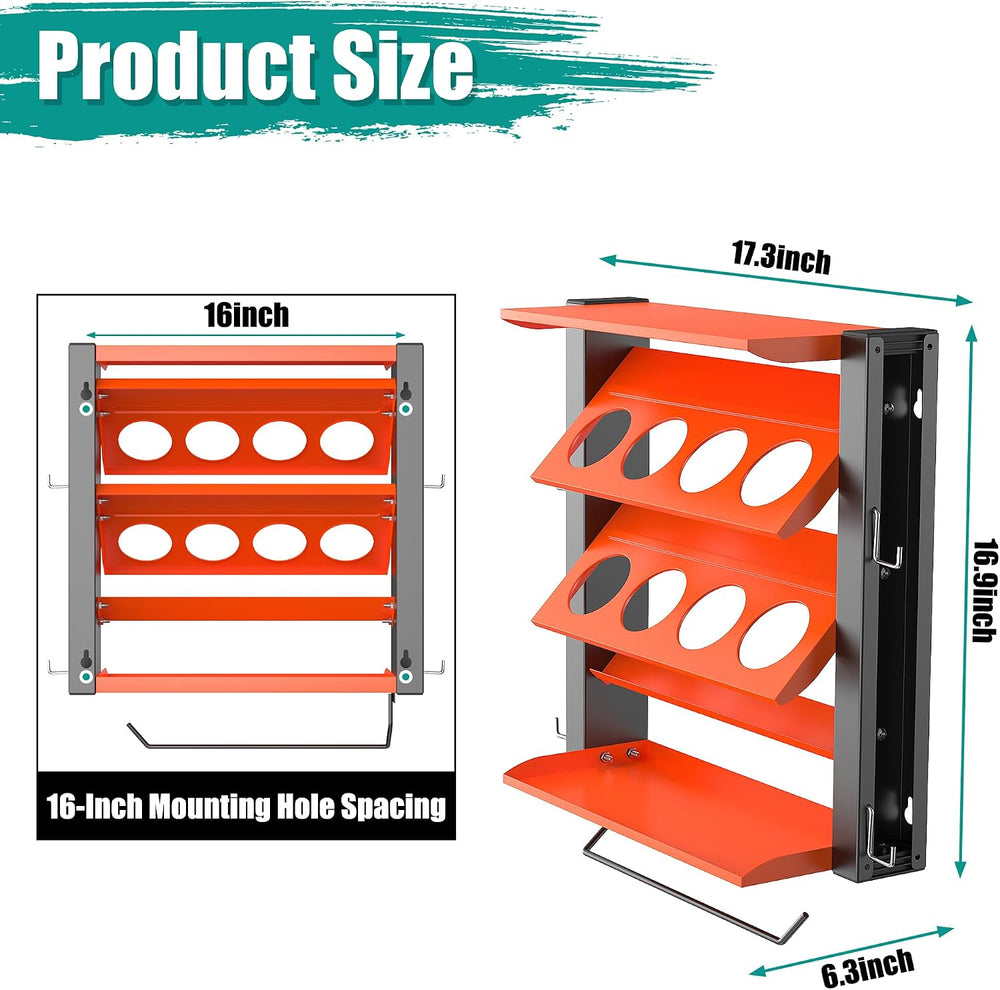 EVERHANGER Spray Can Holder, Lube Can Wall Mount Storage Rack