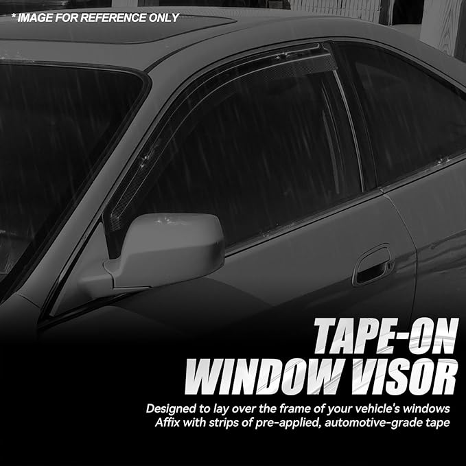 Auto Dynasty 2Pcs Carbon Fiber Pattern Window Visors Compatible
