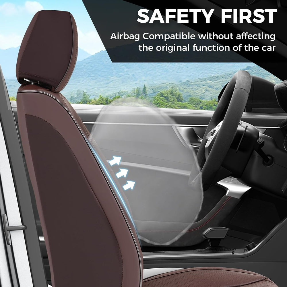 Front Car Seat Covers, Leather Seat Covers for Cars, Car Seat Protector Water...