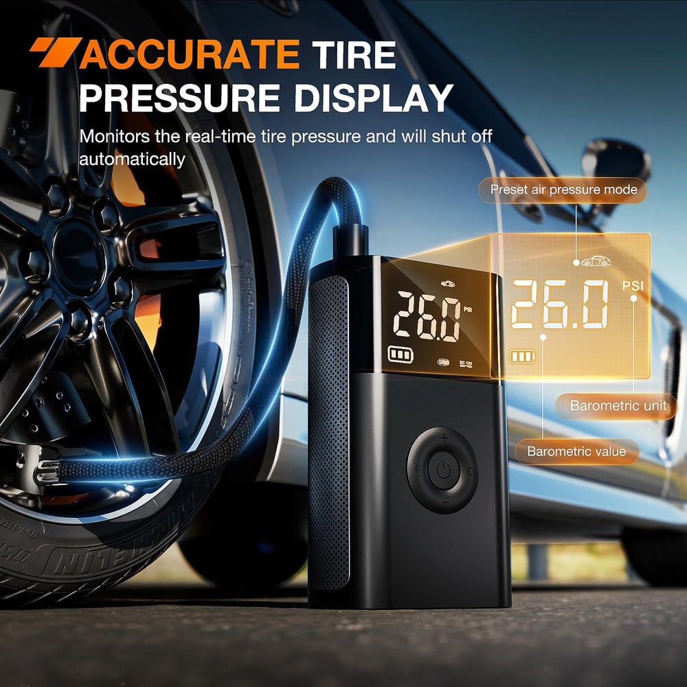 Nilight Rechargeable Cordless Tire Inflator 150PSI Auto Shutoff 2X Faster