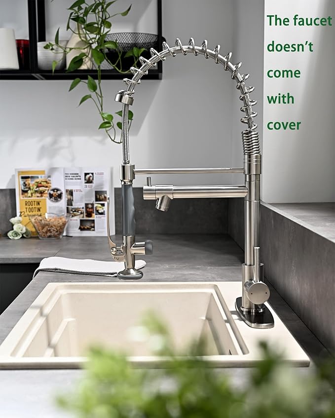 Fapully Commercial Pull Down Kitchen Sink Faucet