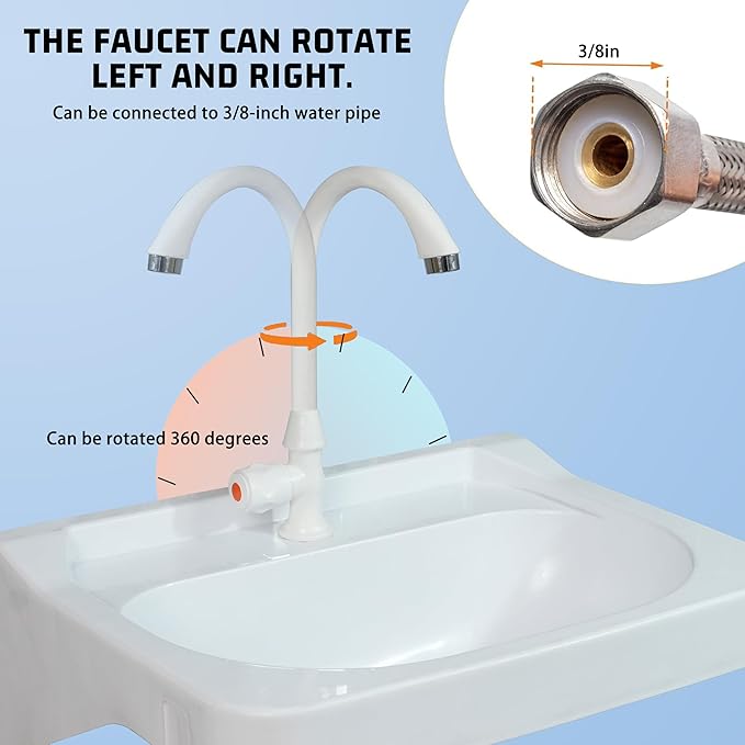 Wall Mount Bathroom Sink 19.7*15.3 No-Drill Installation Self-Adhesive Wash