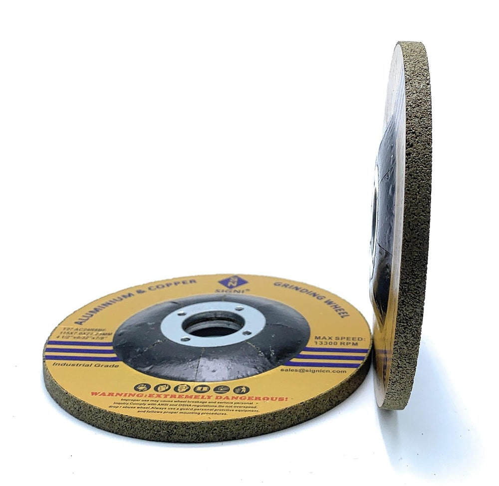 SIGNI Aluminum Grinding and Polishing Set, 4-1/2" Diameter, 7/8" Ar...