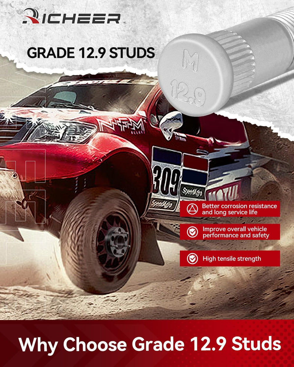 Richeer 2 inch 6x5.5 Hub Centric Wheel Spacers for 2024+ Tacoma Tundra Sequoi...
