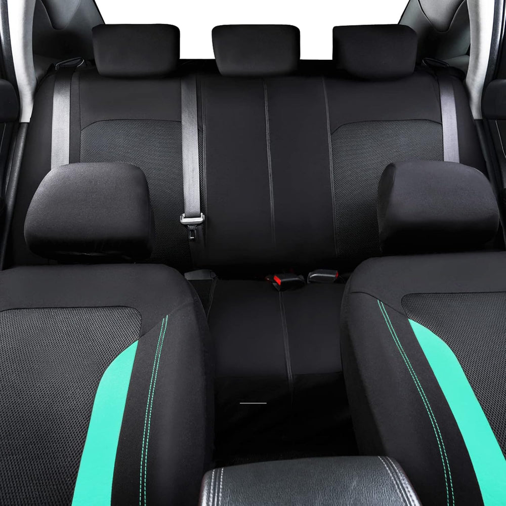 CAR PASS 3D Air Mesh Car Seat Covers Full Set, Breathable Sporty Rear Bench w...