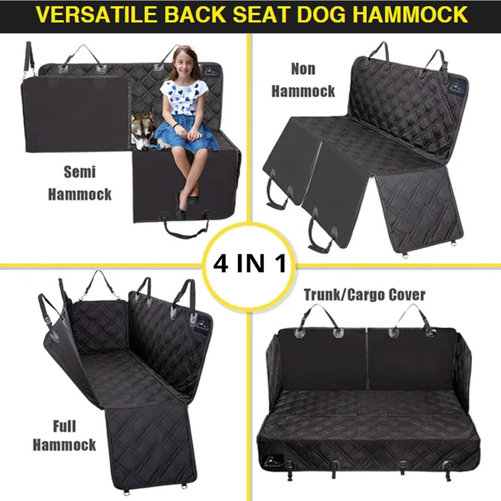 Dog Car Seat Cover, Heavy Duty Hammock, Black Mesh, Standard