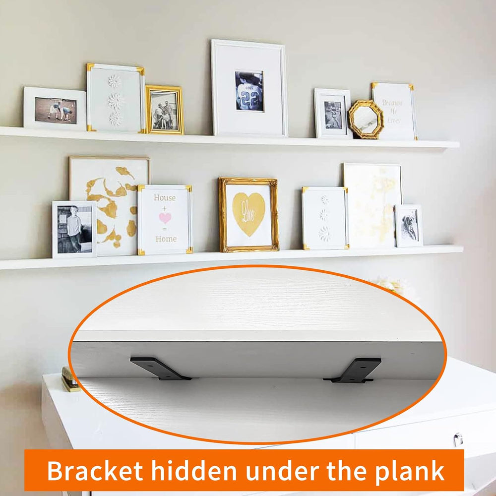 Floating Shelf Brackets, 10 inch Heavy Duty Industrial Fancy Shelf Bracket, B...