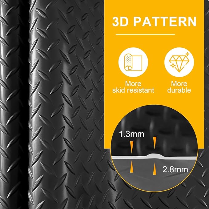 4x8FT Garage Floor Mat, 2.8mm Thickened Flooring Roll