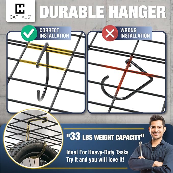 CAPHAUS 2-Pack Garage Shelving Wall Mounted 36x18 Inch, Heavy Duty Metal Wall