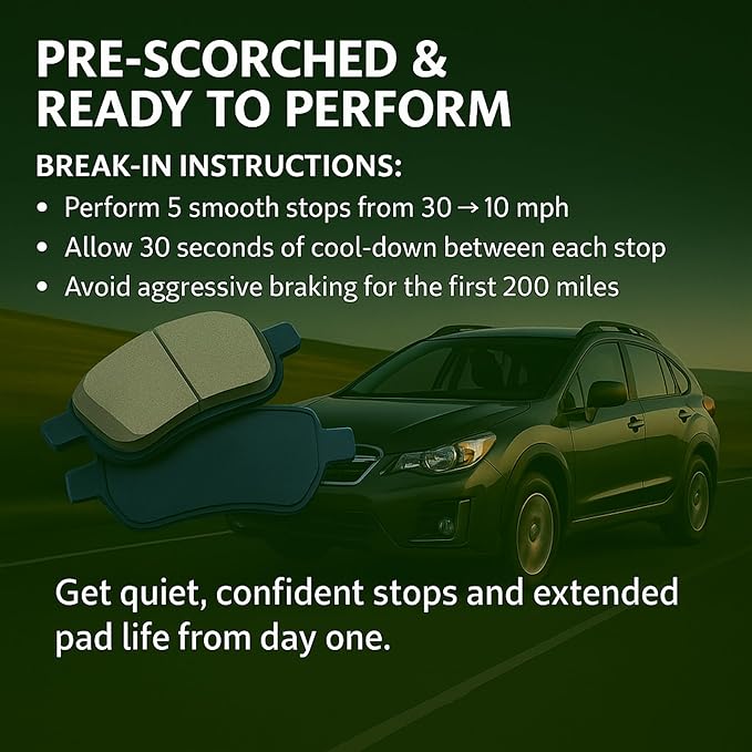 Premium Semi-Metallic Rear Brake Pads Compatible