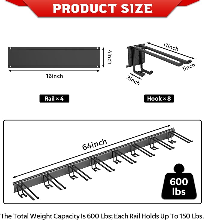 Ultrawall Ski Rack, Wall Mounted Ski Storage