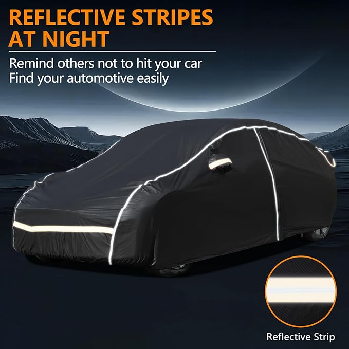 Car Cover Waterproof All Weather, 6 Layers Car Covers